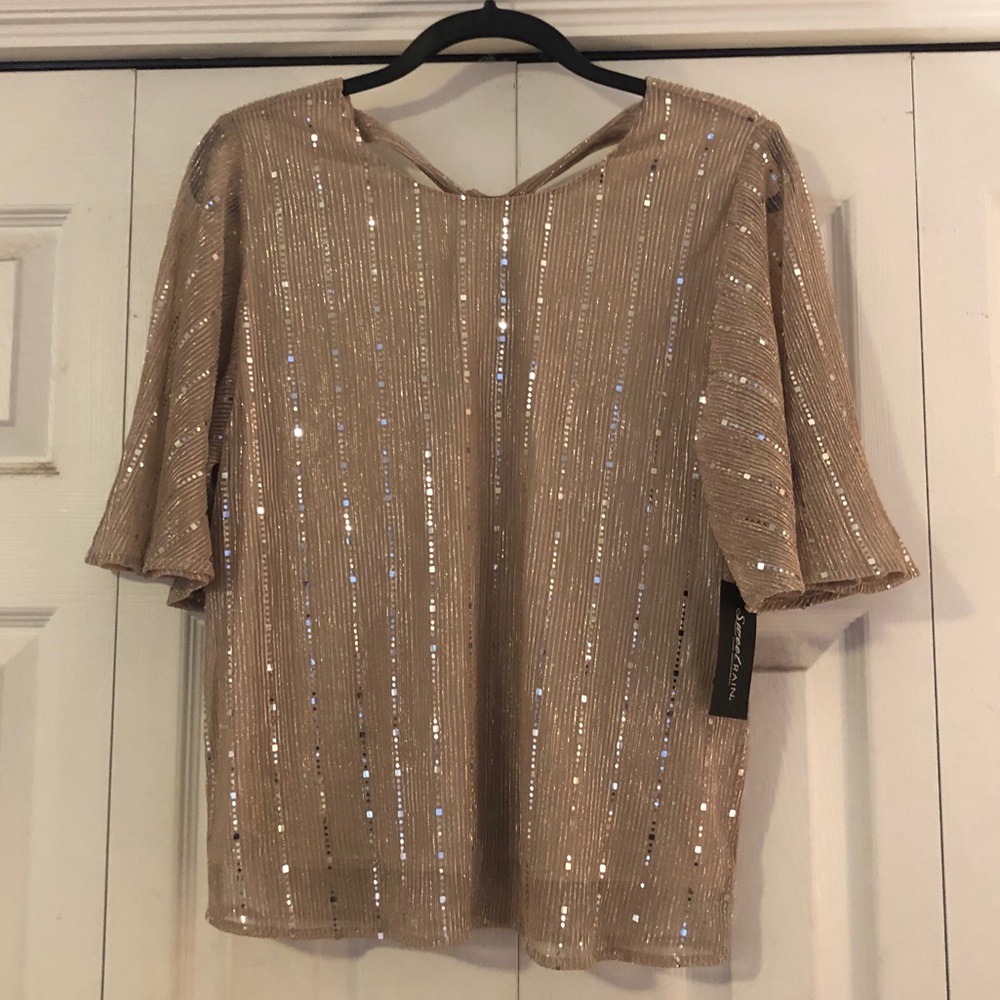 Sweet Rain Sequin Blouse, NWT
